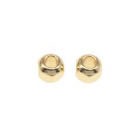 Brass Jewelry Beads, Round, plated, DIY, golden, 5*6mm 