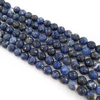 Perles en sodalite, Rond, poli, DIY & normes différentes pour le choix & facettes, bleu cm, Vendu par brin