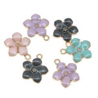 Zink Legierung Emaille Anhänger , Zinklegierung, Blume, plattiert, DIY, keine, 17*14*3mm, 100PCs/Tasche, verkauft von Tasche