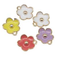 Zink Legierung Emaille Anhänger , Zinklegierung, Blume, plattiert, DIY, keine, 13*11*5mm, 100PCs/Tasche, verkauft von Tasche