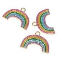 Zink Legierung Emaille Anhänger , Zinklegierung, Regenbogen, plattiert, DIY, farbenfroh, 17*23*2mm, 100PCs/Tasche, verkauft von Tasche