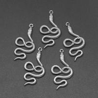 Pendentifs en acier inoxydable, serpent, moulage sous pression, DIY, argent, 33*16*2mm Environ 1mm, Vendu par PC