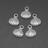 Pendentifs en acier inoxydable, coquille, moulage sous pression, DIY, argent, 16*13*2mm, Vendu par PC