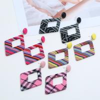 Fashion Create Jewelry Earring, Cloth, with Zinc Alloy, for woman 