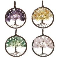 Gemstone Pendantifs en laiton, pierre gemme, avec laiton, Placage, bijoux de mode & DIY & pour femme, plus de couleurs à choisir Environ Vendu par PC