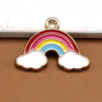 Zink Legierung Emaille Anhänger , Zinklegierung, Regenbogen, Modeschmuck & DIY, farbenfroh, verkauft von PC