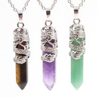 Gemstone Pendantifs en laiton, Pierre naturelle, avec laiton, unisexe, plus de couleurs à choisir Vendu par PC