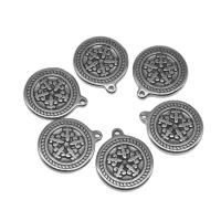 Pendentifs en acier inoxydable, Rond, moulage sous pression, DIY, argent, 18*15*2mm, Vendu par PC