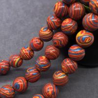 Natural Malachite Beads, Round, polished, DIY 