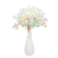 décoration de maison de fleur artificielle, porcelaine, avec perle & plastique & laiton, vase, pour la maison et le bureau, multicolore, 410*280*100*220*100mm   120*120*200mm, Vendu par PC