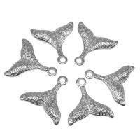 Pendentifs en acier inoxydable, Queue de sirène, moulage sous pression, DIY, argent, 25*25*3mm, Vendu par PC