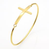 ステンレスバングル, ステンレス, クロス, メッキ, ファッションジュエリー & 女性用, 無色 2mm, 内径:約 58mm, 売り手 パソコン