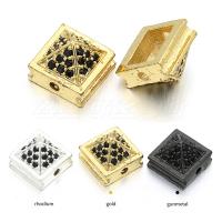 Entretoise de perles en laiton, Placage, pavé de micro zircon, plus de couleurs à choisir Environ 1.3mm, Vendu par PC