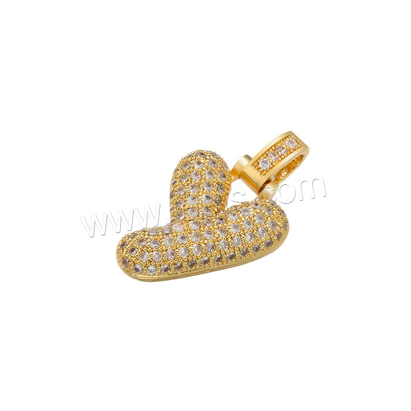 Cubic Zirconia Micro Pave Brass Pendant, Alphabet Letter, plated, different styles for choice & micro pave cubic zirconia, more colors for choice, 17x29mm, Hole:Approx 4mm, Sold By PC