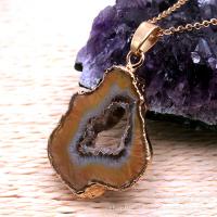 Ice Quartz Agate Pendants, fashion jewelry & Unisex 30-60mmuff0c3-6mm 