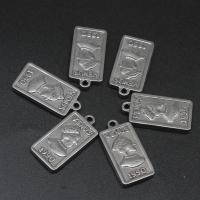 Pendentifs en acier inoxydable, rectangle, moulage sous pression, DIY, argent, 25*13*3mm, Vendu par PC