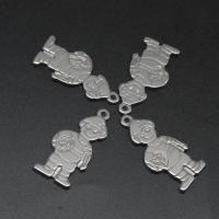 Pendentifs en acier inoxydable, garçon, moulage sous pression, DIY, argent, 28*18*2mm, Vendu par PC