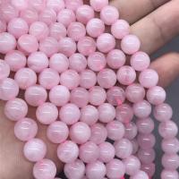 Natural Rose Quartz Beads, Madagascar Rose Quartz, Round, polished multi-colored Approx 15 Inch 