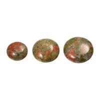 Gemstone Cabochons, Unakite, Ellipse, DIY green 