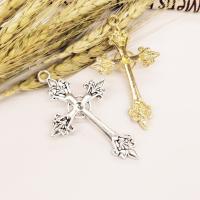 Zinc Alloy Cross Pendants, plated, DIY 