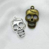 Colgantes de Aleación de Zinc en Forma Calavera, chapado, Bricolaje, más colores para la opción, 15x4x25mm, 500PCs/Bolsa, Vendido por Bolsa