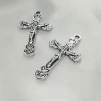 Zinc Alloy Cross Pendants, antique silver color plated, DIY 