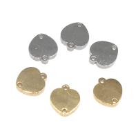 pendentifs de cœur en inox , acier inoxydable, coeur, Placage, DIY, plus de couleurs à choisir, 7*6*1mm, Vendu par PC