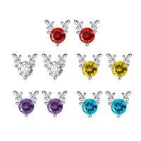 Zinc alliage strass Stud Earring, alliage de zinc, avec strass, Placage, pour femme, plus de couleurs à choisir Vendu par sac