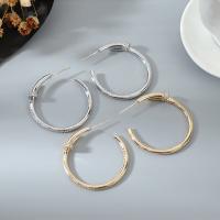 Brass Hoop Earring, with Cubic Zirconia, durable & fashion jewelry 