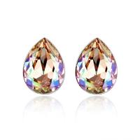 Austrian Crystal Earring, Zinc Alloy, with Austrian Crystal, durable & fashion jewelry 