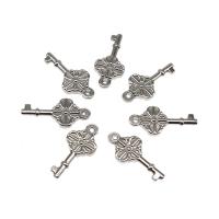 Pierres Pendentifs en acier inoxydable, clé, Placage, DIY, argent, 30*14*3mm, Vendu par PC