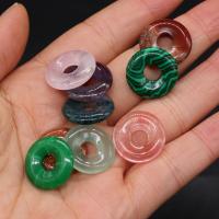 Gemstone Jewelry Pendant, Donut, DIY & large hole 18mm Approx 5.5mm 