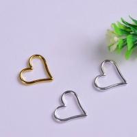 Zinc Alloy Heart Pendants, plated, DIY mixed colors 