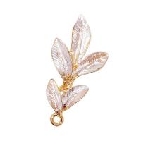 Zinc Alloy Leaf Pendants, gold color plated, for woman 