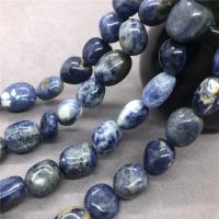 Perles en sodalite, Irrégulière, poli, normes différentes pour le choix, Vendu par brin