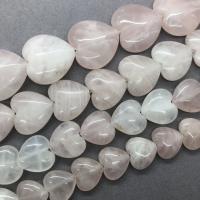 Natural Rose Quartz Beads, Heart, polished 