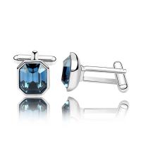 Zinc Alloy Cufflinks, with Austrian Crystal, fashion jewelry 