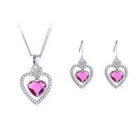 Fashion Zinc Alloy Jewelry Sets, with Austrian Crystal, 2 pieces & fashion jewelry 