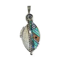 Zinc Alloy Jewelry Pendants, Leaf, plated, 13mm 