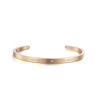 Titanium Steel Cuff Bangle, gold color plated, for woman & with rhinestone, 30mm, Inner Approx 56mm 