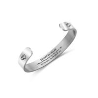 Titanium Steel Cuff Bangle, plated, with letter pattern & for woman, 150*10mm, Inner Approx 62mm 