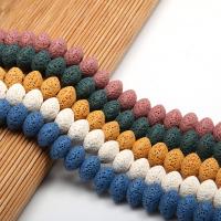 Multicolor Lava Perlen, Abakus,Rechenbrett, DIY, keine, 13x13x8mm, 47PCs/Strang, verkauft von Strang