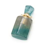 Natural Fluorite Perfume Bottle Pendant, DIY 