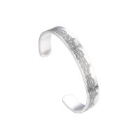 Titanium Steel Cuff Bangle, polished, Adjustable & with letter pattern & for woman Inner Approx 62mm 