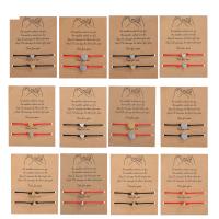 Pulseras para Parejas, cordón poliéster, con acero inoxidable, chapado, Ajustable & unisexo & diferentes estilos para la opción, más colores para la opción, 4mm,6mm, longitud:aproximado 7 Inch, Vendido por Sarta