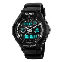 Montre à bijoux pour homme SKmei®, alliage de zinc, avec Plastique & verre & acier inoxydable, mouvement chinoise, Résistant à l’eau de vie & multifonctionnel & lumineux, 48*16mm,22*260mm, Vendu par PC