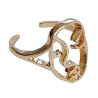 Zinklegierung Manschette Fingerring, plattiert, Modeschmuck, Goldfarbe, verkauft von PC