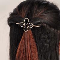 Hair Clip, Zinc Alloy, Four Leaf Clover, plated, for woman 38mm 