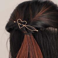 Hair Clip, Zinc Alloy, Heart, plated, for woman 