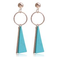 Wood Earring, with Zinc Alloy, for woman nickel, lead & cadmium free 